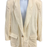 VTG August Max Woman Beige Blazer Womens 20 W Button Front Career Jacket* Tan Size 20W Photo 0