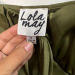 Lola May Olive Satin Dress Photo 1