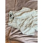 Lulus NWT Medium Breezy Sophistication Sage Green Textured Wide-Leg Jumpsuit Photo 4