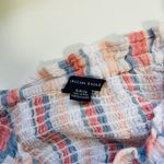 American Eagle 100% Cotton Striped Smock Off the Shoulder Cropped Top Photo 7