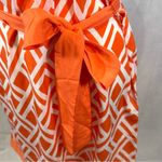 Mud Pie  orange and white geometric print vneck racerback dress size medium NWT Photo 4