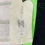 Rag and Bone NWT Mazie Black Lime Tuxedo Stripe Skinny Jeans Size 24 Photo 5