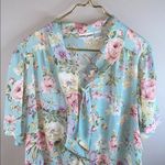 Alfred Dunner Relaxed Pink and Orange Sailor Collar Blouse Blue Size M Photo 4