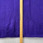 Designer Threads Purple 100% Alpaca Knit Cardigan Sweater L Hand Made In Peru Size L Photo 5