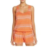 Splendid Orange And Gray Sun Sational Striped Sleeveless Burnout Romper Size S Photo 1