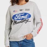 Woman’s Ford Mustang Gray and Red Crewneck Sweatshirt Size XSmall Photo 0