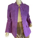 TWIGGY LONDON ORCHID PURPLE VINTAGE Y2K SUEDE FRONT BUTTON JACKET (M) Size M Photo 6
