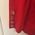 Melissa Paige  Red Cowl‎ Neck Button Sleeve Sweater size M NWT Photo 2