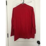 Casual Corner Women's Long Sleeve High Neck Shirt Size Medium Red Photo 4