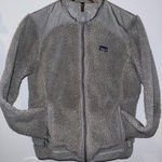 Patagonia Womens Retro X Deep Pile Sherpa Zip‎ Up Jacket Gray Large J Photo 0