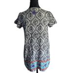 Anthropologie THML Embroidered Tunic Dress S Black White Boho Resort Tassel Photo 5