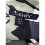 Roaman's Blouse Plus Size 20W Blue & White Button Photo 8