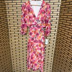 Julia Jordan  Pink‎ Floral Cutout Back Midi Dress Size 14 Photo 2