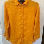 ZARA mustard yellow Button-Down oversized Shirt size s Photo 0