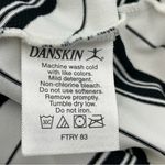 Danskin Workout Top Y2K Striped Black White Sleeveless Shelf Bra 2000s Yoga Bra Photo 2
