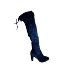 Catherine Malandrino  Deep Blue Velvet Over the Knee Boots Photo 13
