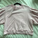 Something Navy Pink Cropped Sweatshirt Photo 1