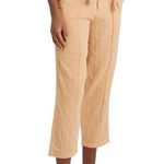 Joie NWT  Marin Peach Bloom Cropped High Rise Gauzy Orange Belted Pants 00 Photo 0