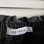 JustFab  High Rise Paperbag Waist Jeans Black Tapered Mom Fit Size 31 Photo 4