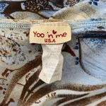 Early 2000’s Fairy Grunge Blue Tan Cowl Neck Flowy Vintage Made in USA Top XXL Size L Photo 6