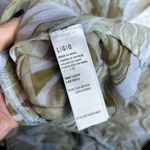 Amuse Society ‎ Robe Midsummer Palm Blue Green Midi Sheer Lined Ruffle Tank Dress Photo 2