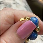 Vintage Estate 14K Gold Beaded Necklace With BLUE Lapis Lazuli & Cloisonne Beads Photo 4