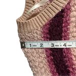 Torrid Pink Purple Stripe Fuzzy Eyelash Popcorn Crewneck Cozy Sweater M/L Photo 6
