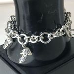 Lois Hill Sterling Silver Rolo Charm Toggle Bracelet with Shoe Charms Photo 4