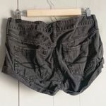 Abercrombie & Fitch Button Fly Distressed Jean Shorts Black Wash Cuffed 2/26 Photo 1