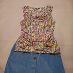 L.L.Bean Vintage 80s Blue Corduroy Skirt Photo 6