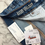 American Eagle super high rise Baggy Straight Dark Wash Denim Jeans 14 Short NWT Photo 1