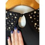 Vivienne Tam Dress Women Medium Black Peter Pan Jeweled Collar A Line Cocktail Photo 6