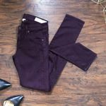 Rag and Bone • The Dre skinny boyfriend jeans Aged Wine burgundy maroon ankle slim Photo 0