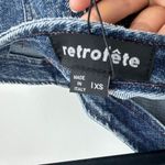 Retrofete Dress Womens XS Denim Fitted Belted Festival Boho Fringe Cowgirl Jean Blue Photo 10
