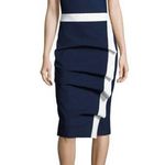 Chiara Boni La Petite Robe Alexandra Navy Draped Sleeveless Sheath Dress Size 6 Blue Photo 0