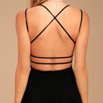 Lulus Black Strappy Backless Skater Dress Photo 1