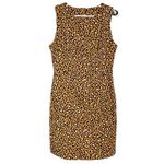 Old Navy Ponte-Knit Comfort Stretch Back Zip Sheath Dress - Cheetah NWT Photo 2