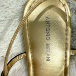 Antonio Melani Floral Gold Flat Sandal Size 10 Photo 5