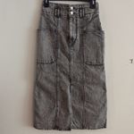 Isabel Marant Étoile Toria Denim Midi Jean Skirt in Washed Gray Size FR 34 NWT Photo 4