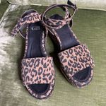 Gianni Bini GB Leopard Sweet Talk Leather Suede Platform Sandal Size 8.5 Photo 1