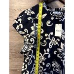 Avara Ces femme Top Blouse New Size Small Navy Floral Short Sleeves Rayon Blue Photo 6