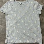 Lucky Brand  Gray Floral Short Sleeve Tee Photo 0