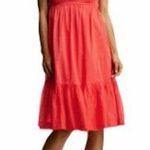 Gap Strapless Pom Pom Dress Coral Pink Photo 1