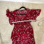 SheIn  Red Floral Mini Dress Photo 4