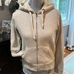 J.Crew Vintage Sherpa Lined Zip Hoodie Sweatshirt Beige Size Small Photo 2