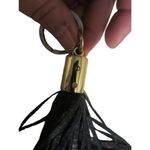 Michael Kors Chic Minimalist Black Tassel Keychain Gold Hardware Photo 5