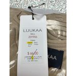 Luukaa Womens Sweater S Beige Long Sleeve Textured Knit Minimalist Modern Lagom Tan Photo 6