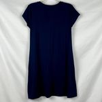 Market & Spruce Navy Blue T-Shirt A-Line Short Sleeve Pocket Dress Medium Photo 2