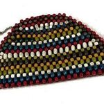 Vintage Czechoslovakia 1930's Wooden Beaded Clutch Makeup Purse Red Photo 0