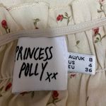 Princess Polly  Cream Floral Sleeveless Cami Camisole Smocked Mini A-line Dress 4 Photo 2